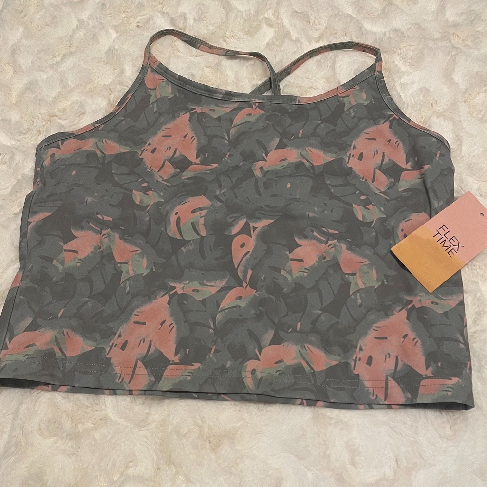 NWT - Cropped Flex Time Sports Bra